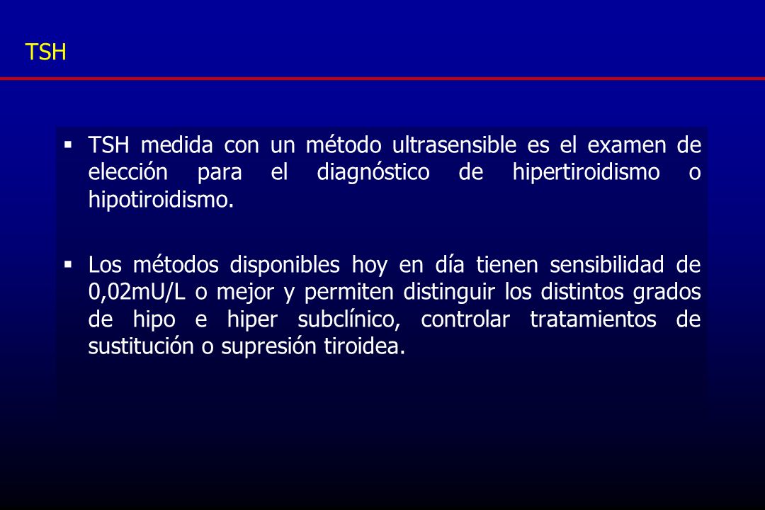 para que sirve el examen tsh